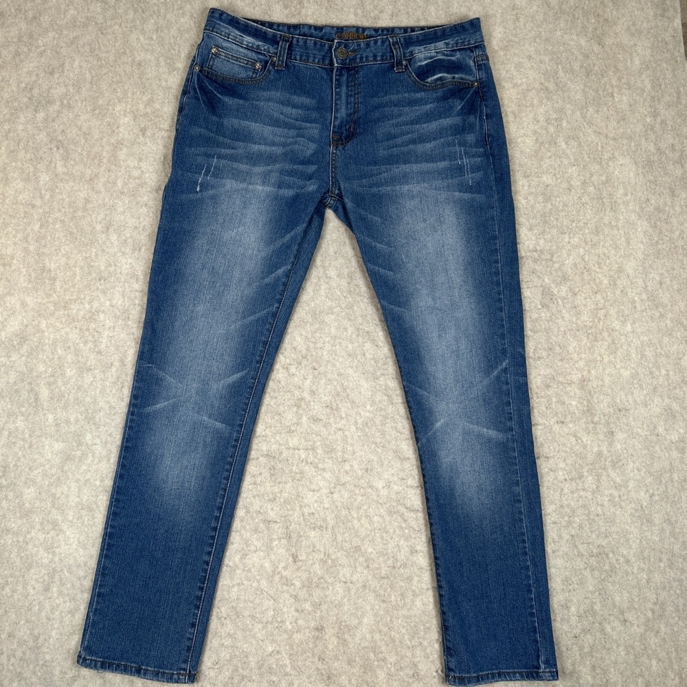 Carbon Mens Freedom Flex Jeans Size 36 X 32  Medium Wash Denim